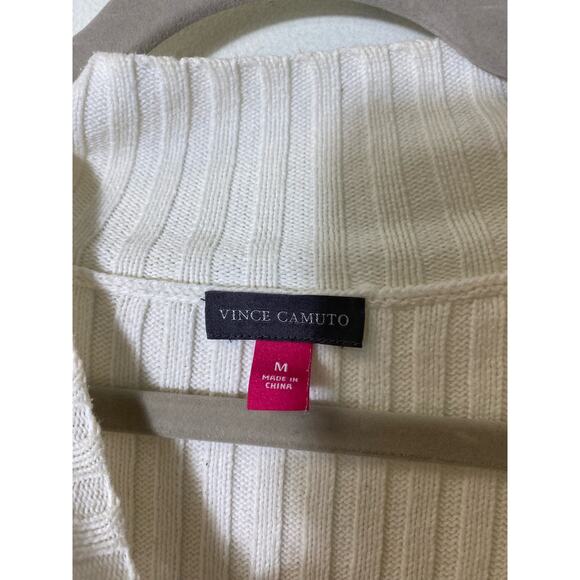 😍Vince Camuto! Cream Mock Neck Sweater Sz M - Picture 5 of 5